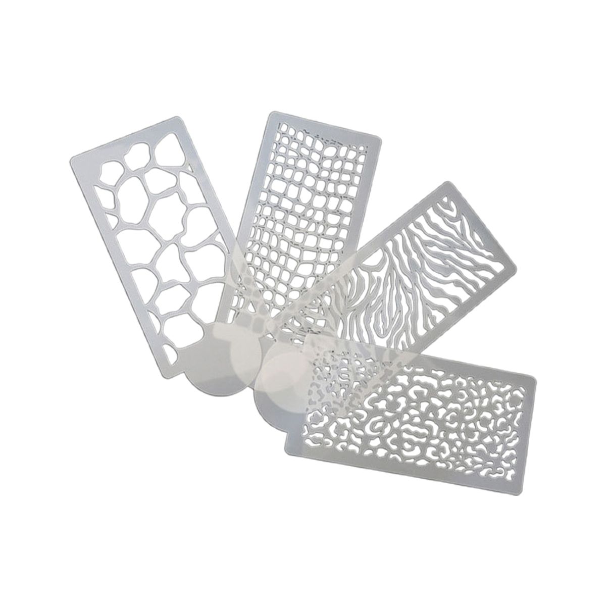 1 Set Leopard Pattern Cake Decoration Template-White