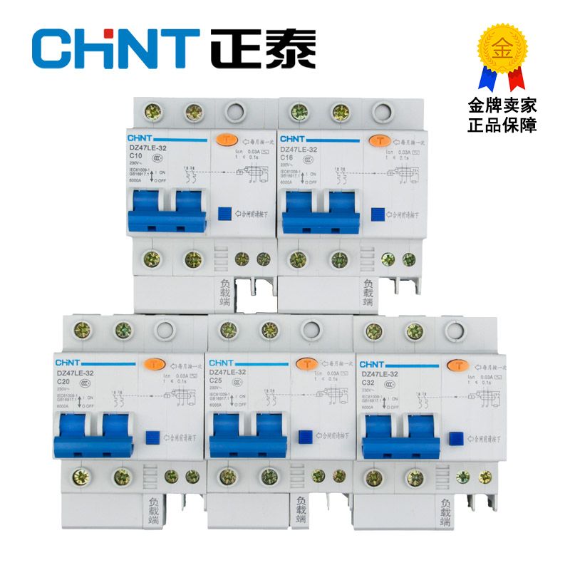 C40 House 2P 25A Air Circuit DZ47LE-63 Switch Breaker 230V
