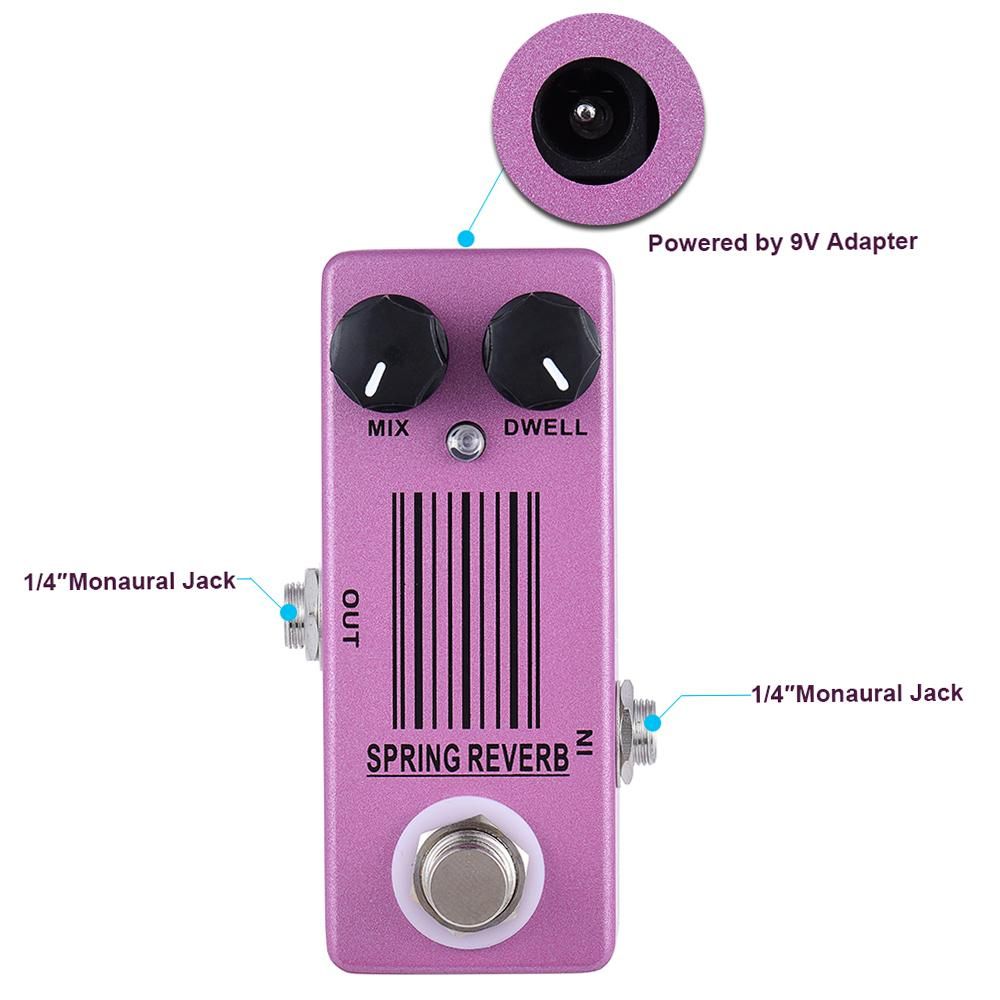 MOSKYAudio MP-51 Spring Reverb Mini Single Guitar Effect Pedal True Bypass