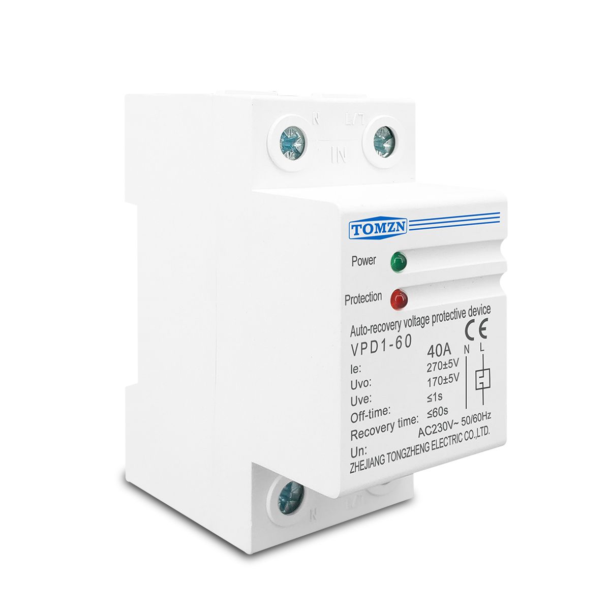 Din Automatic Over Pcs 1 230V Rail 40A Recovery Reconnect