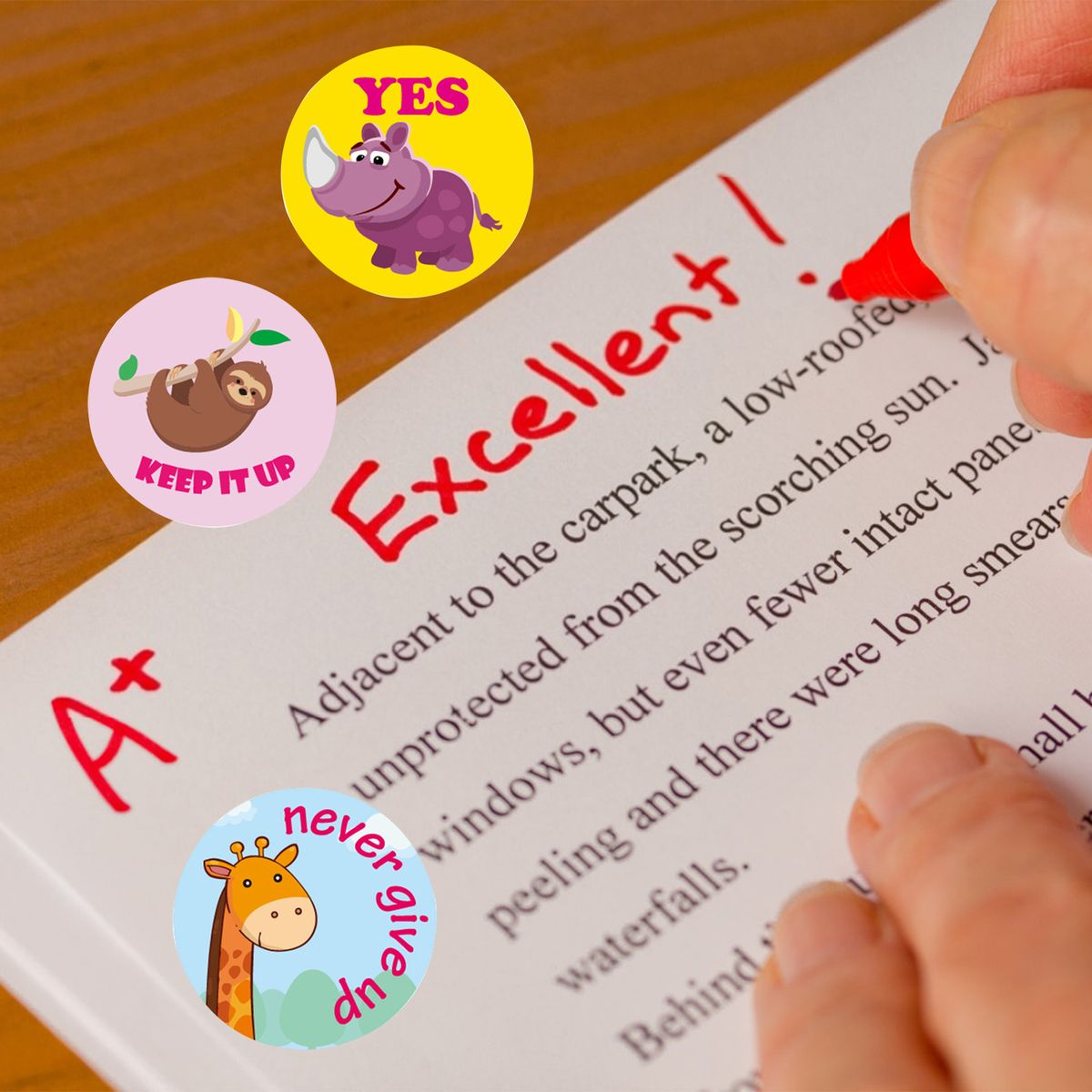 Cute Animal Reward Sticker Incentive Sticker Positive Words