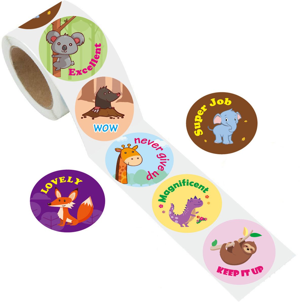 Cute Animal Reward Sticker Incentive Sticker Positive Words