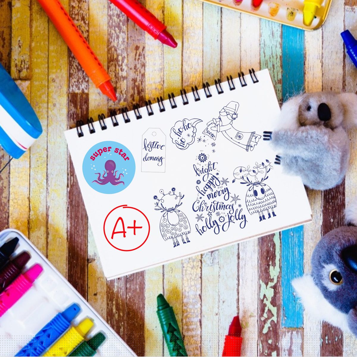Cute Animal Reward Sticker Incentive Sticker Positive Words