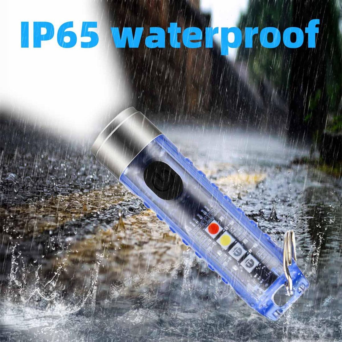 LED Flashlight USB Charging LED Torchlight Lamp Blue