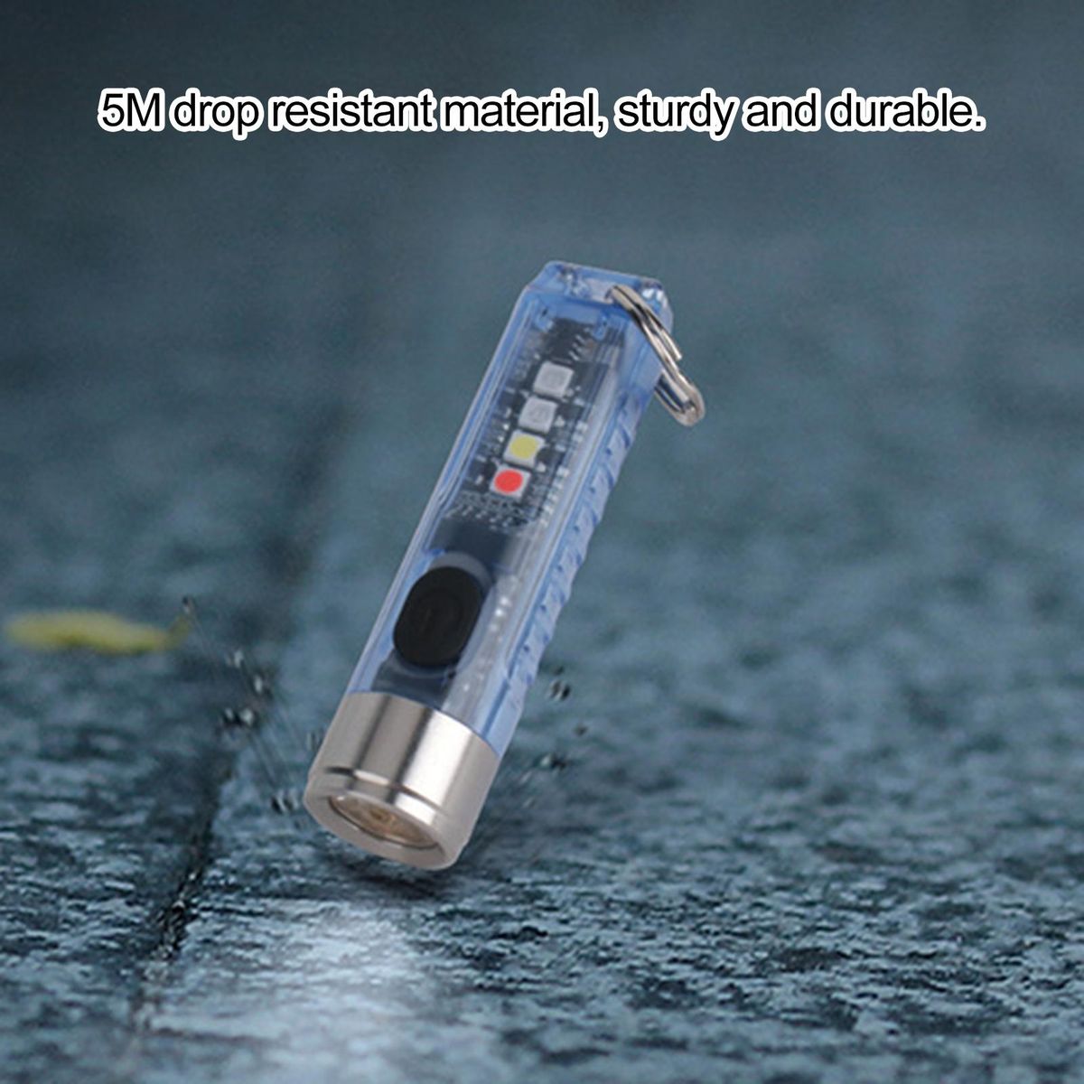 LED Flashlight USB Charging LED Torchlight Lamp Blue