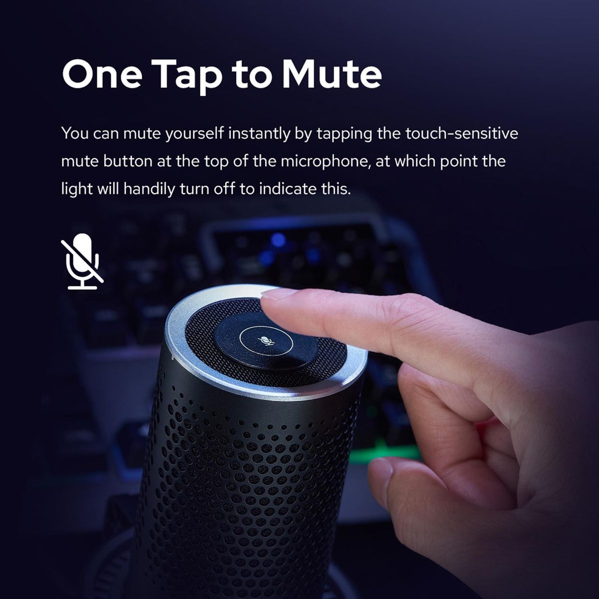 Godox EM68X Desktop Condenser Microphone USB Mic with RGB Atmosphere Light 4 Pickup Patterns APP Smart Control Mute Real-time Monitoring USB Plug-and-Play with Shock Mount for Online Game Live Streaming