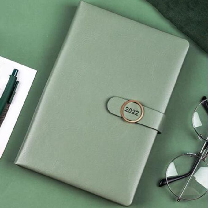 Journal Notepad Notebook Loose Leaf PU Leather Cover For Student Green