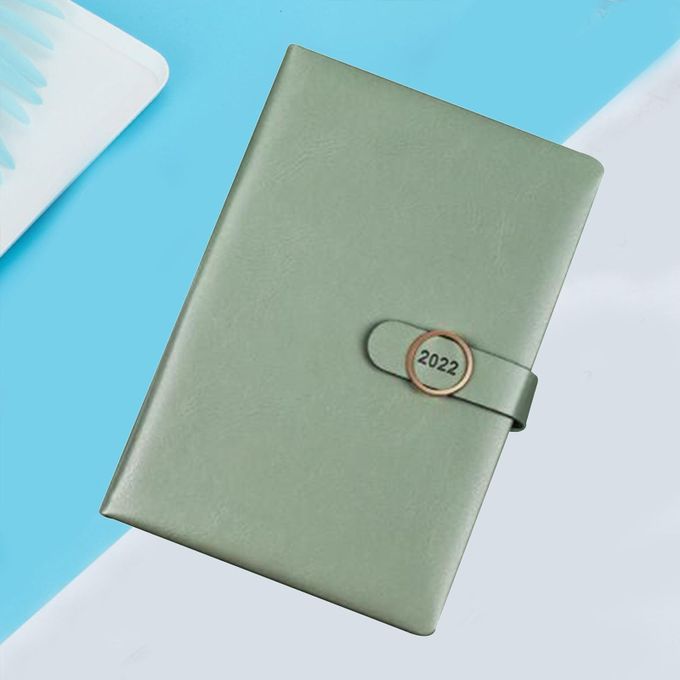 Journal Notepad Notebook Loose Leaf PU Leather Cover For Student Green