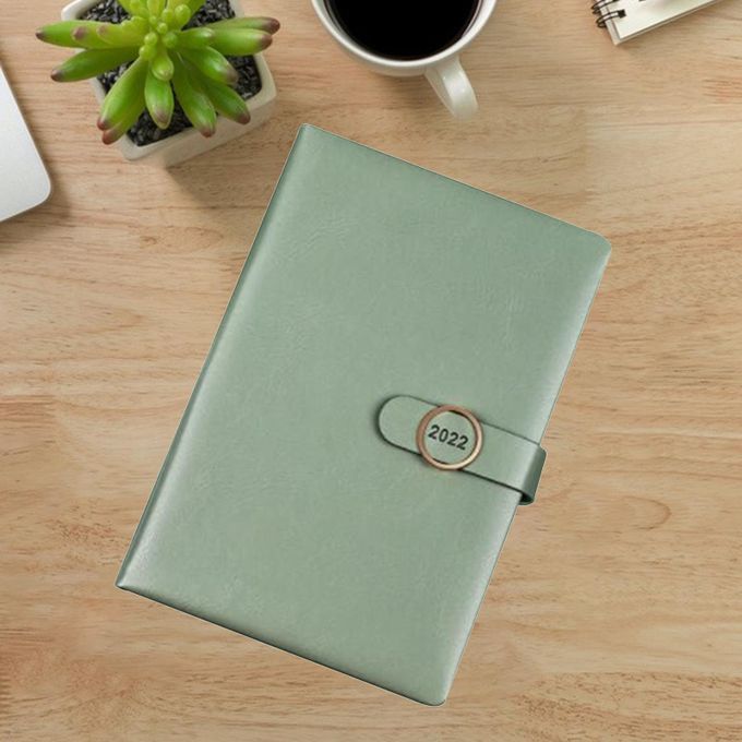 Journal Notepad Notebook Loose Leaf PU Leather Cover For Student Green
