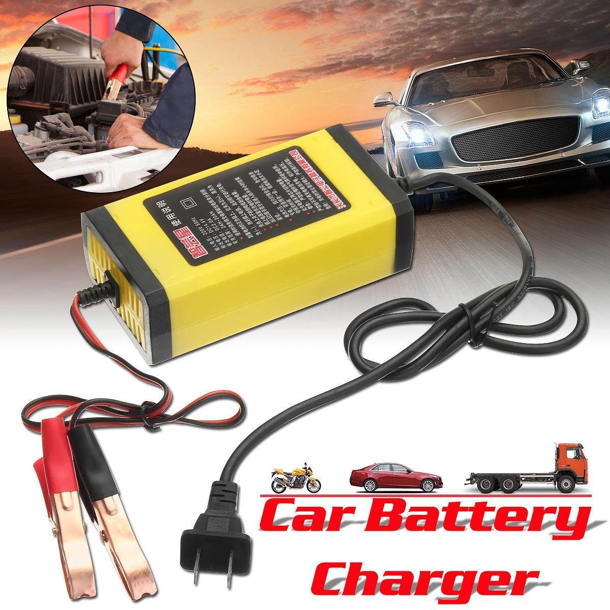 Car Charger 12V 2AH-20AH Motorcycle Smart Automatic Maintainer Trickle 220V European Gauge Plug