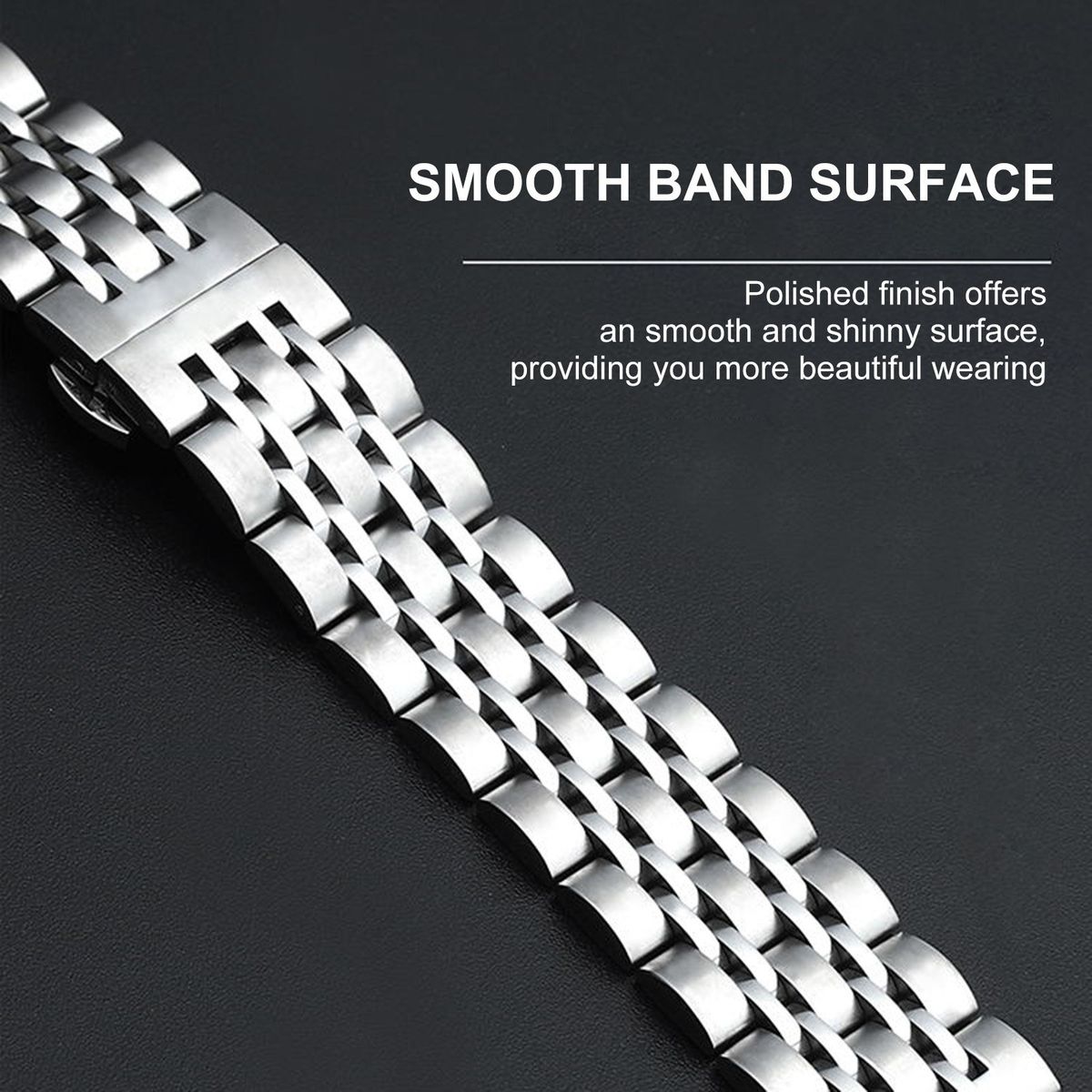 20mm Stainless Steel Watch Bands With Straight End Quick