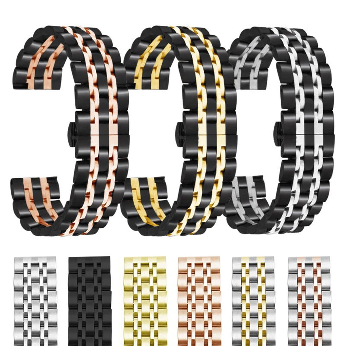 20mm Stainless Steel Watch Bands With Straight End Quick