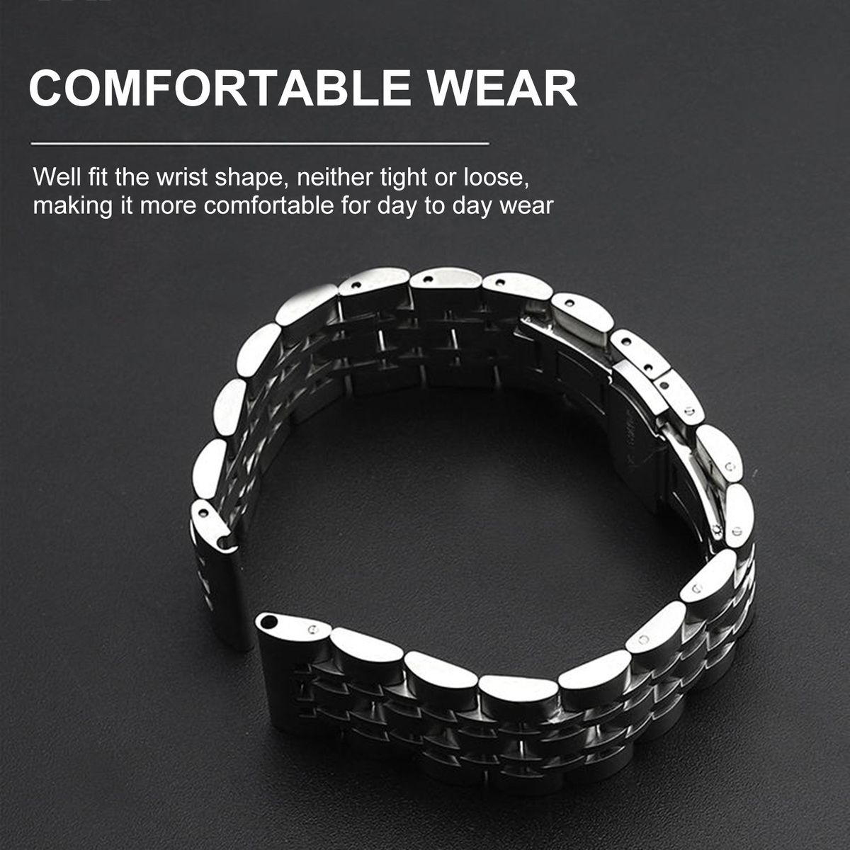 20mm Stainless Steel Watch Bands With Straight End Quick