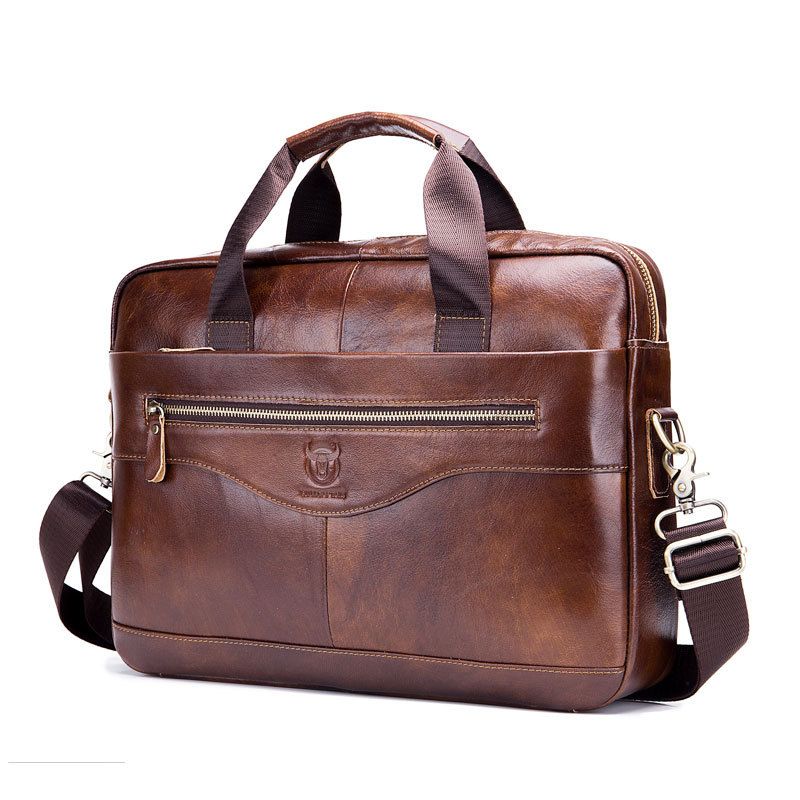 Men's Bag Men's Briefcase Mens Cowhide Leather Genuine Leather Handbags Crossbody Bags Luxury Business Messenger Bags Laptop Bag