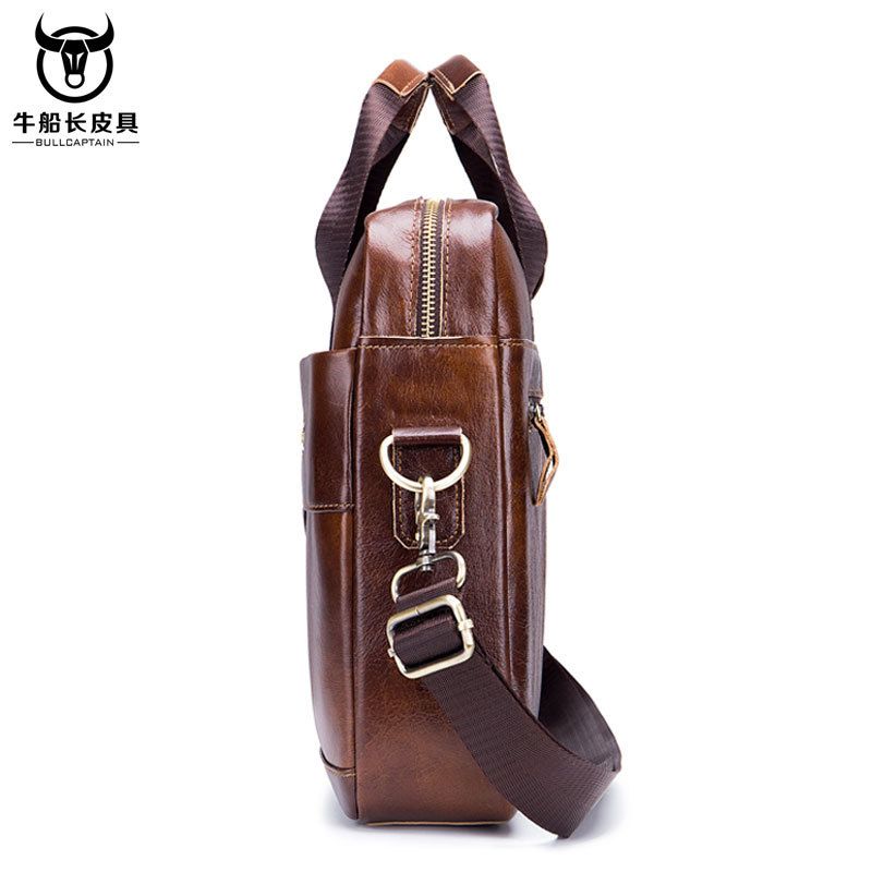 Men's Bag Men's Briefcase Mens Cowhide Leather Genuine Leather Handbags Crossbody Bags Luxury Business Messenger Bags Laptop Bag