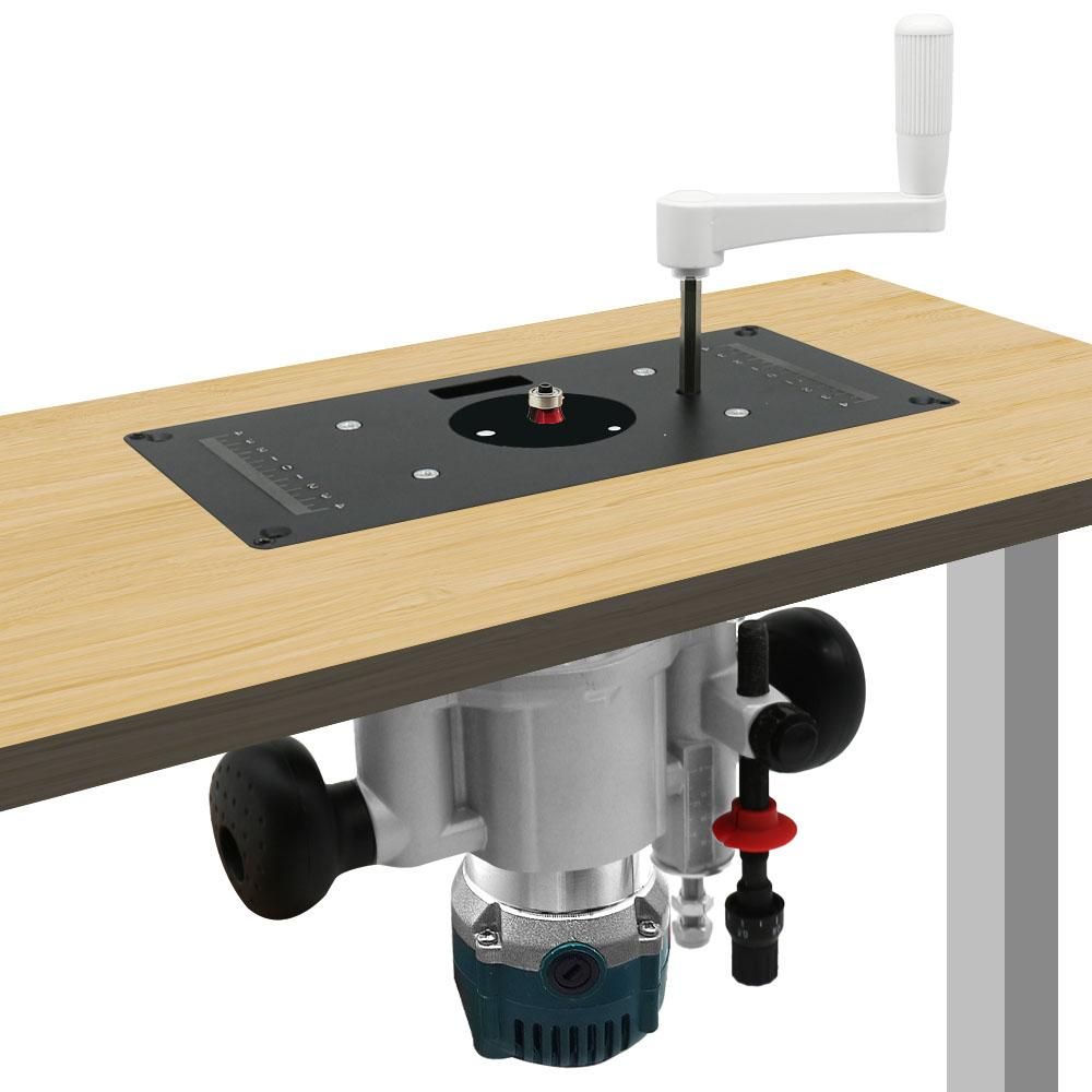 Router Lift Table Aluminum Insert Plate Lifting Platform Stand Woodworking Benches 37mm Lifting for 64-65.5mm Diameter Motors Engraving Trimming Machine