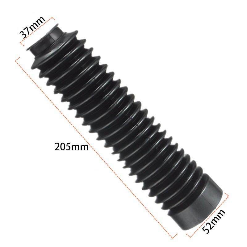 2pcs Universal Motorcycle Rubber Front Fork Cover Gaiters Gators Boots 230*52*37mm