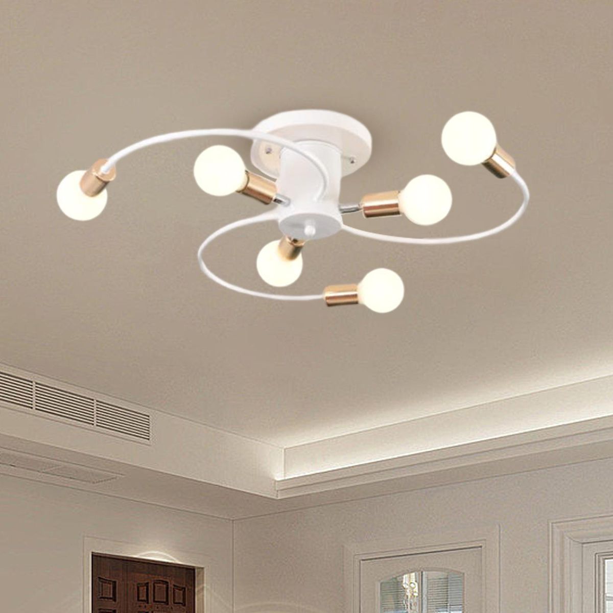 Lighting Fixture Chandelier Wall White Gold