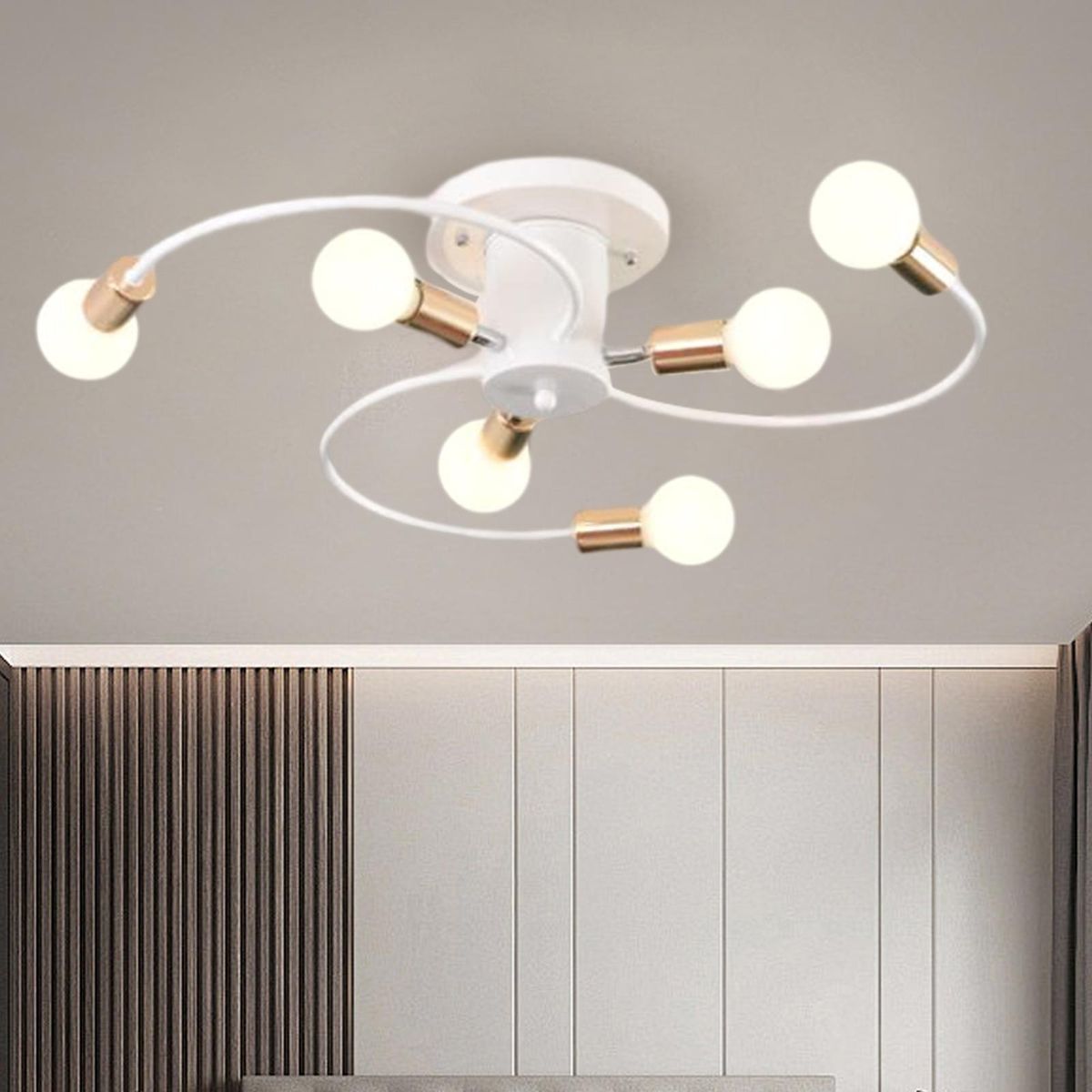 Lighting Fixture Chandelier Wall White Gold