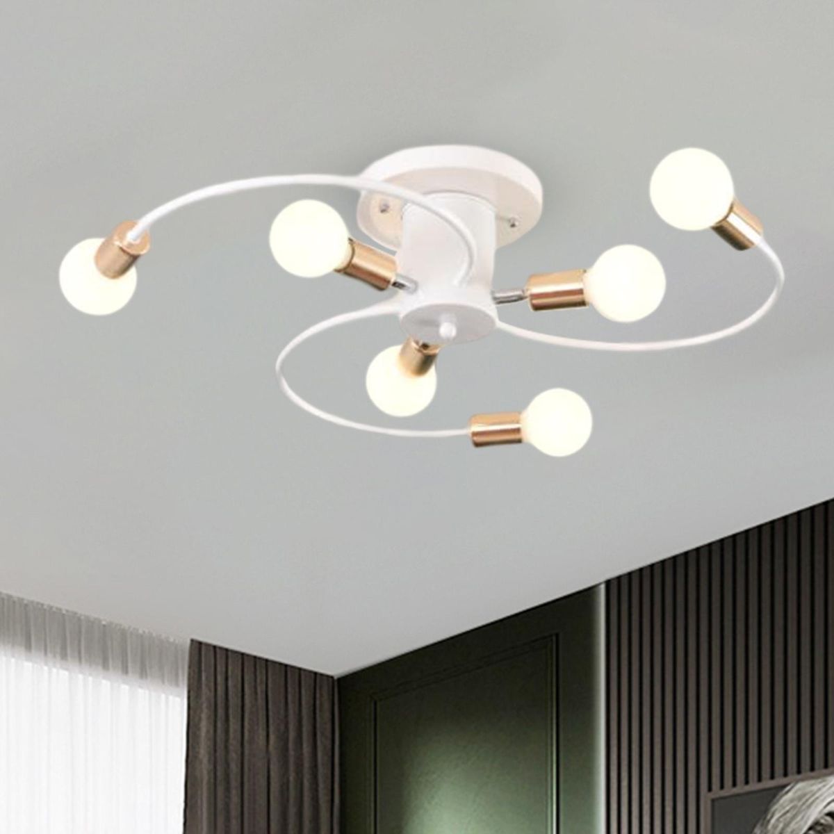 Lighting Fixture Chandelier Wall White Gold