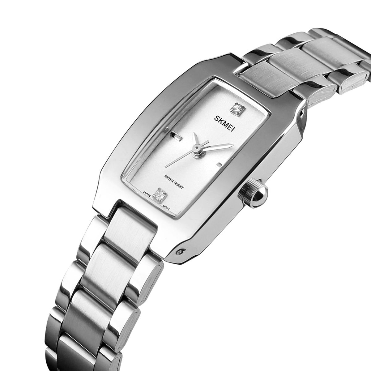 Women Quartz Watch Stainless Steel Strap Diamond Dial Female Wristband Elegant