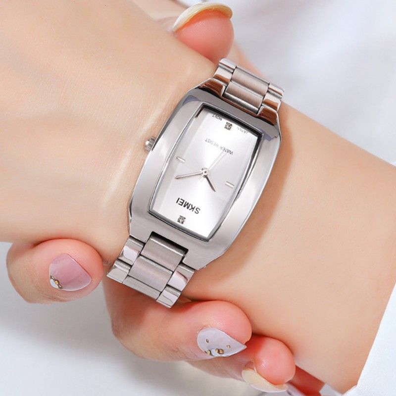 Women Quartz Watch Stainless Steel Strap Diamond Dial Female Wristband Elegant