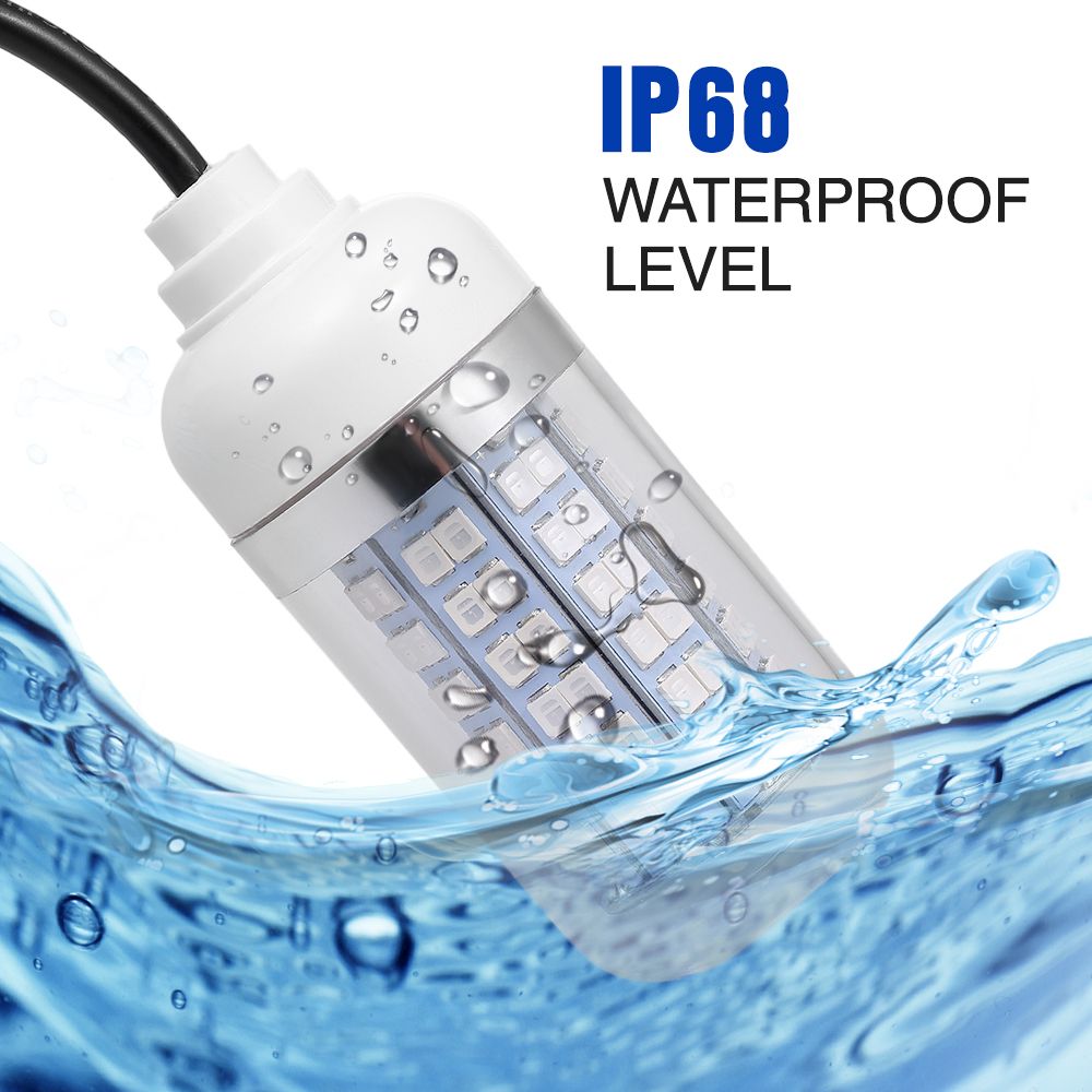 12V 15W Underwater Fishing Attract Light LED Lamp Fish