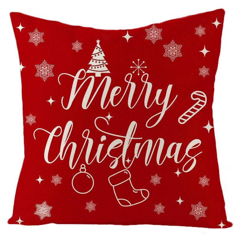 Merry Christmas Cushion Cover Pillowcase Christmas Decorations for Home Ornament Happy New Year Christmas Decor 45cm