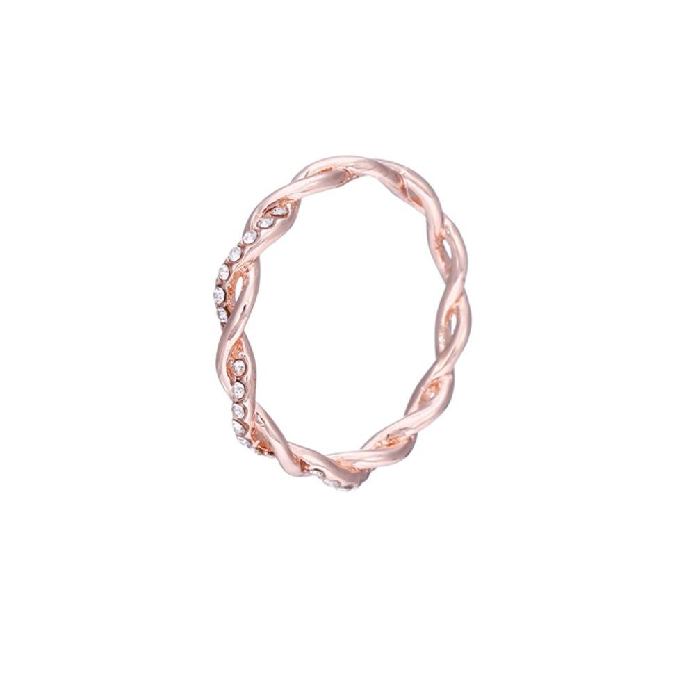 Women Exquisite Twist Ring Classical Alloy Bride Twisting