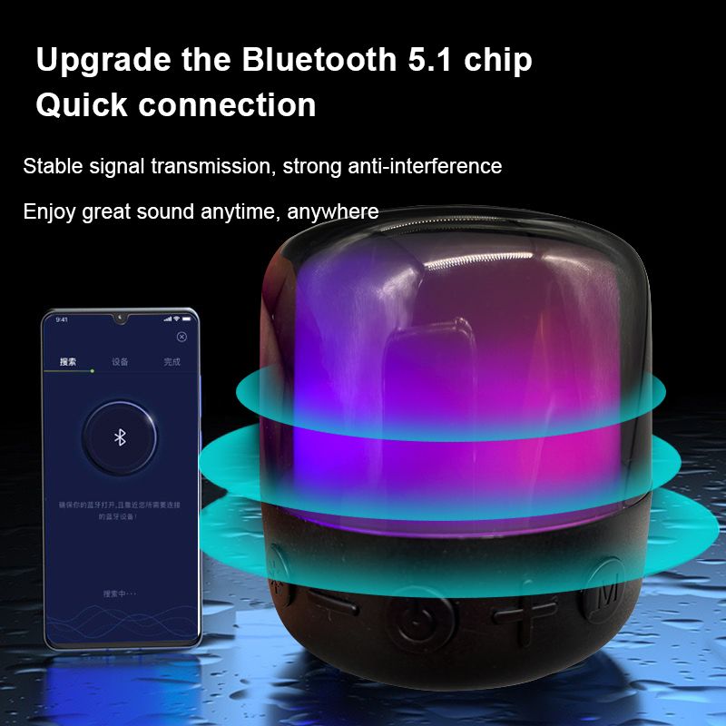 Portable Bluetooth Speaker  With 11RGB LED Light