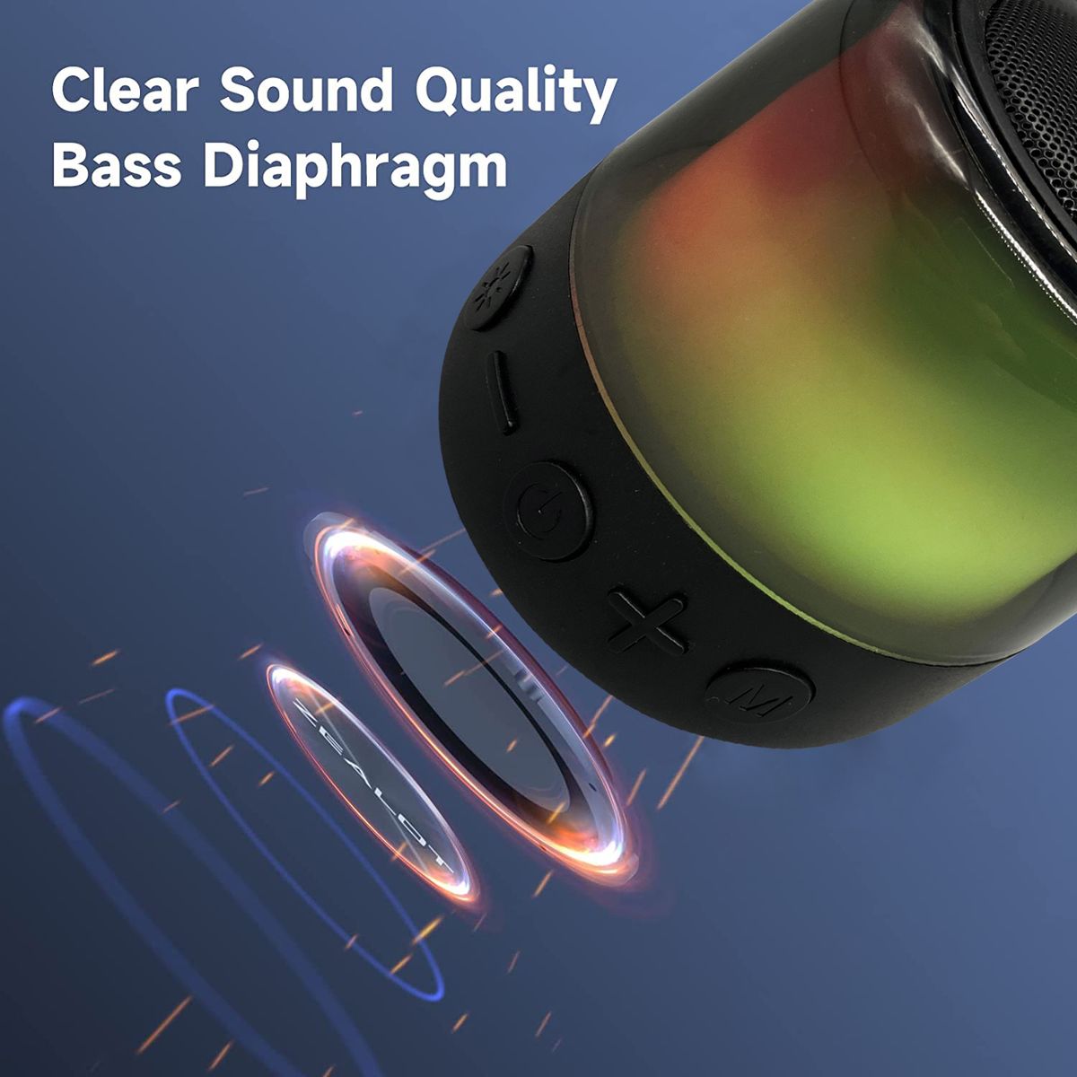Portable Bluetooth Speaker  With 11RGB LED Light