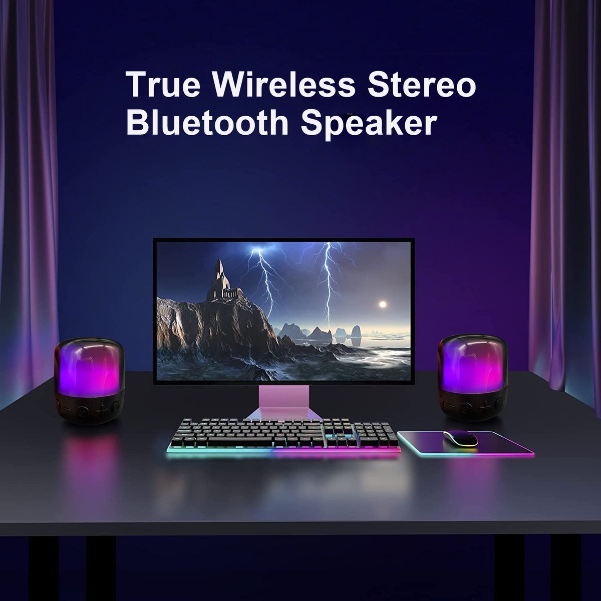 Portable Bluetooth Speaker  With 11RGB LED Light