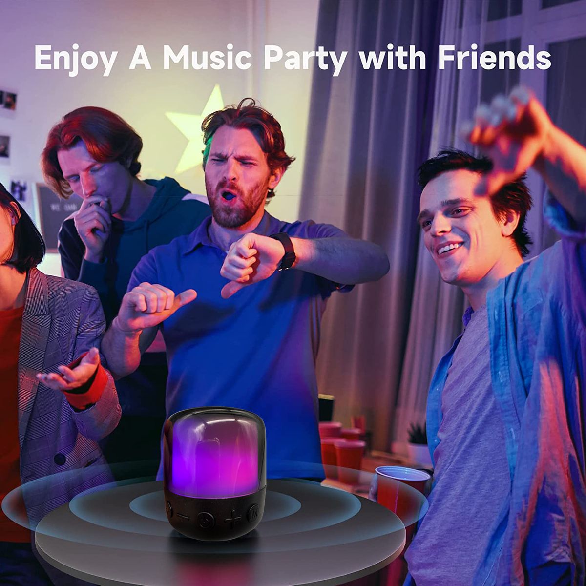Portable Bluetooth Speaker  With 11RGB LED Light
