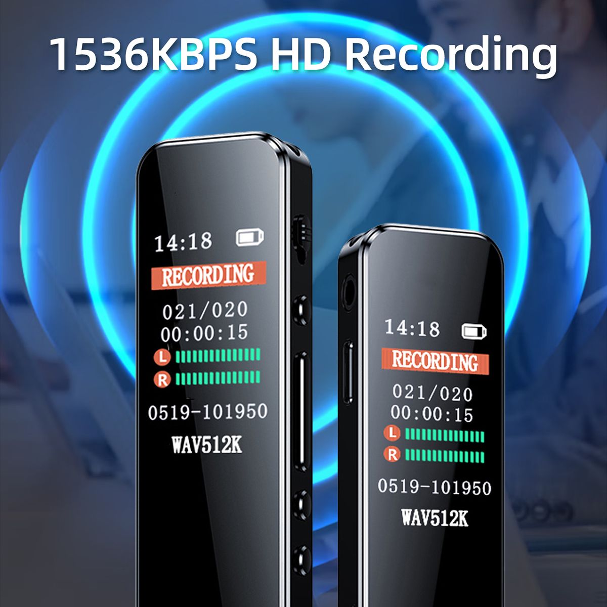 Noise Reduction Voice Recorder With Playback Portable Type-C
