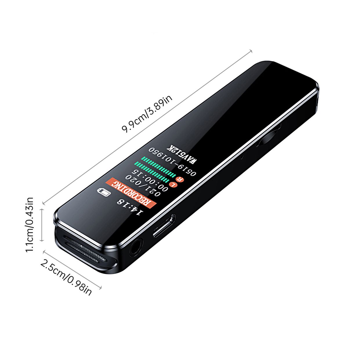 Noise Reduction Voice Recorder With Playback Portable Type-C