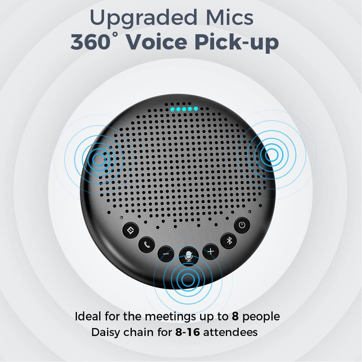 Luna Conference Speaker, W/Enhanced Noise Reduction Algorithm, Daisy Chain, W/USB Dongle