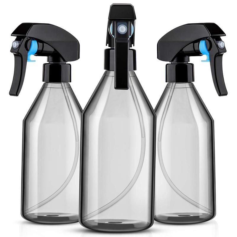 Plastic Spray Bottles for Cleaning Solutions10OZ Reusable Empty Container with Durable Black Trigger Sprayer 3Pack