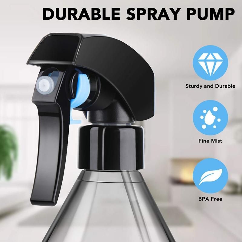 Plastic Spray Bottles for Cleaning Solutions10OZ Reusable Empty Container with Durable Black Trigger Sprayer 3Pack