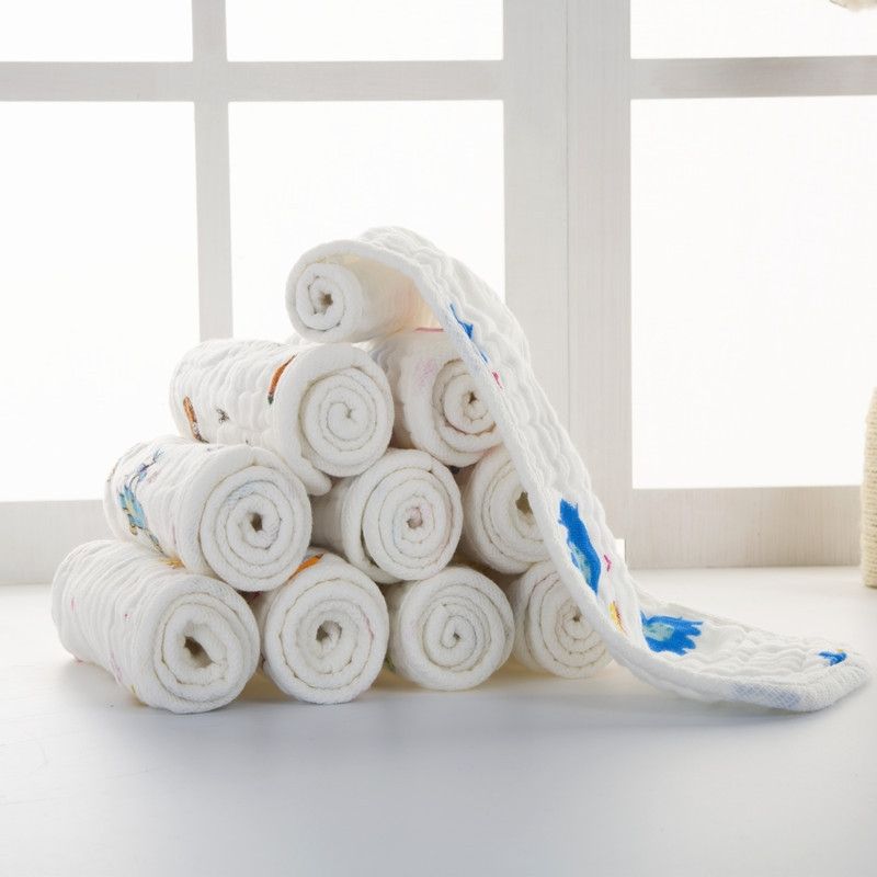 10 Pcs 6 Layers Cotton Insert Reusable Washable Breathable Inserts Boosters Liners For Baby Cloth Diapers Nappy