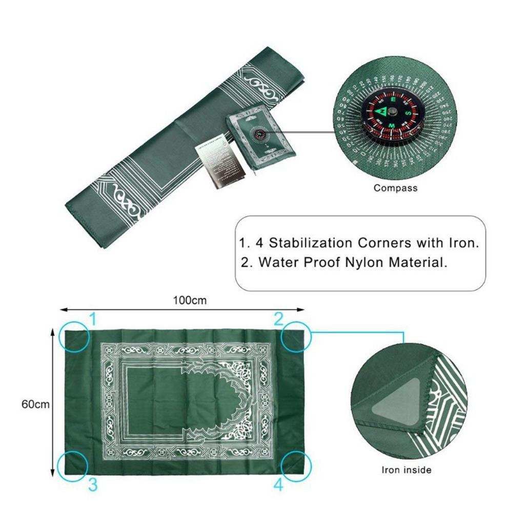 Muslim Prayer Rug Polyester Portable Braided Mats Simply