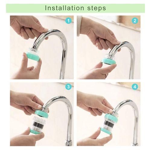 4Pcs Activated Carbon Faucet Filter Splash Proof