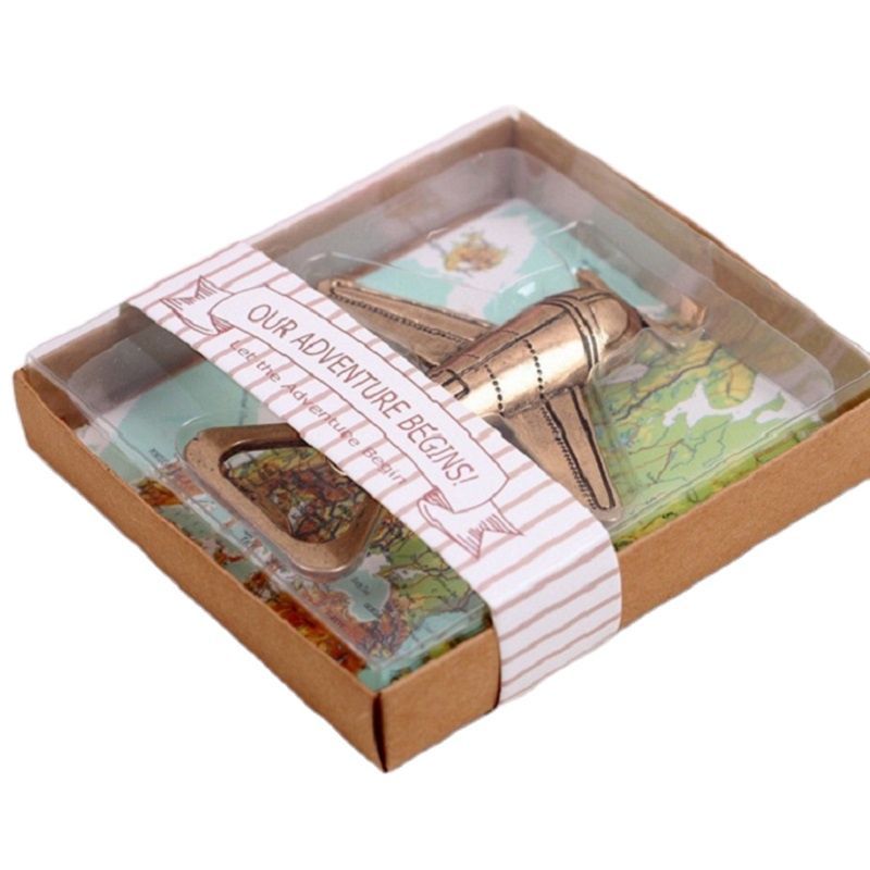 Our Adventure Begin Antique Airplane Bottle Opener Wedding