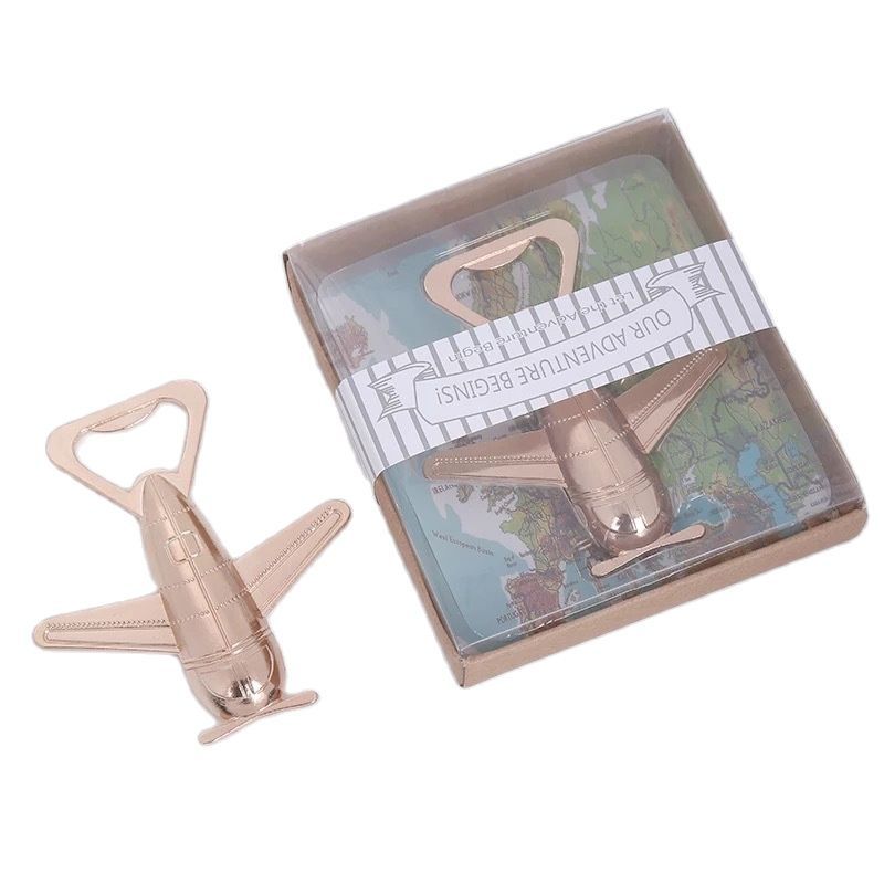 Our Adventure Begin Antique Airplane Bottle Opener Wedding