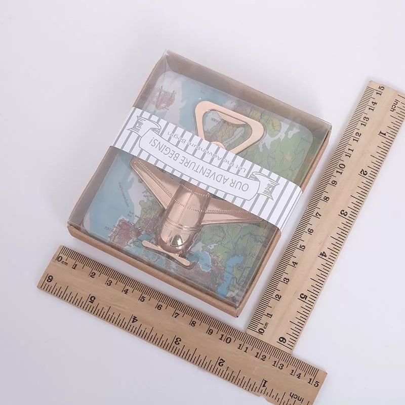 Our Adventure Begin Antique Airplane Bottle Opener Wedding