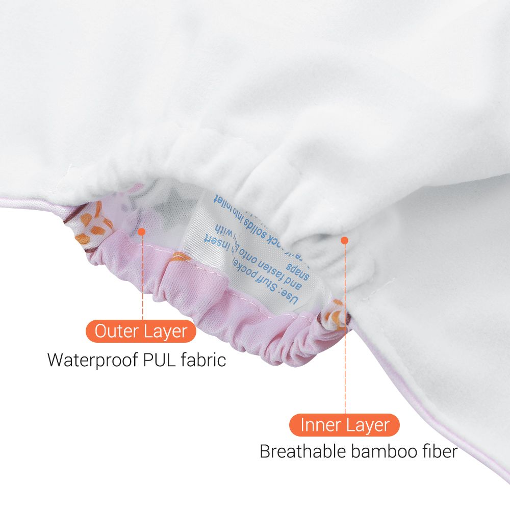 Baby Cloth Diapers Pack Of 6 Adjustable Washable Resuable