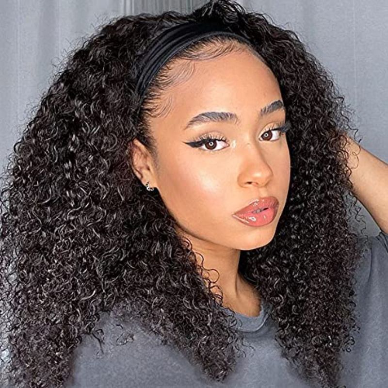 10A Headband Wig Curly Natural Wig