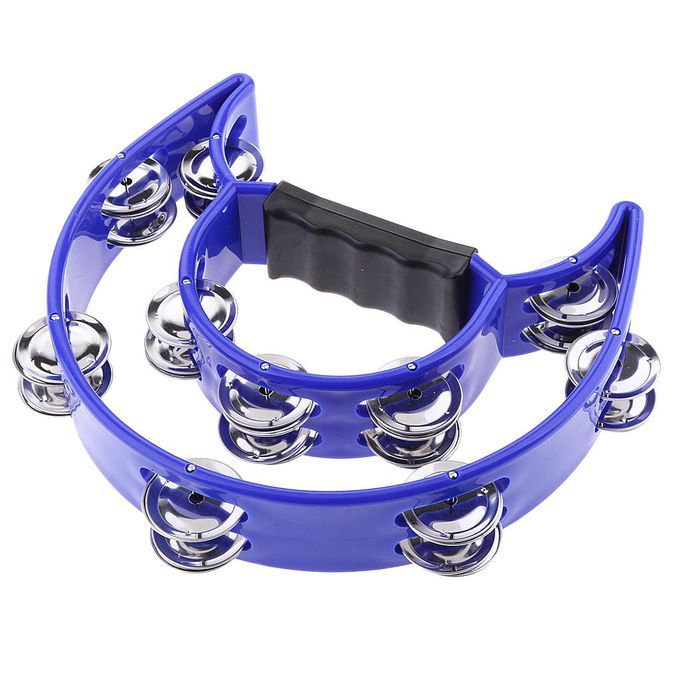 Blue Hand Percussion Handbell Tambourine Kids Musical Toy Blue