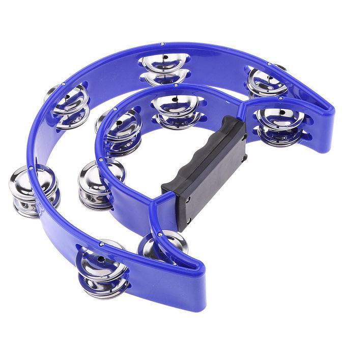 Blue Hand Percussion Handbell Tambourine Kids Musical Toy Blue