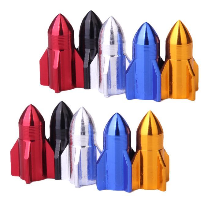 10Pcs Bicycle Car Schrader Valve  Rocket Modeling Valve Dust  Cover