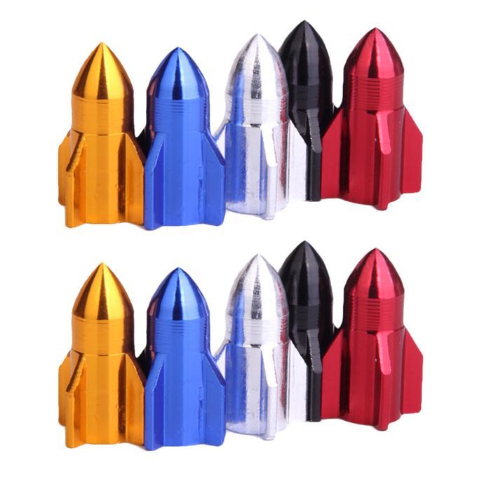 10Pcs Bicycle Car Schrader Valve  Rocket Modeling Valve Dust  Cover